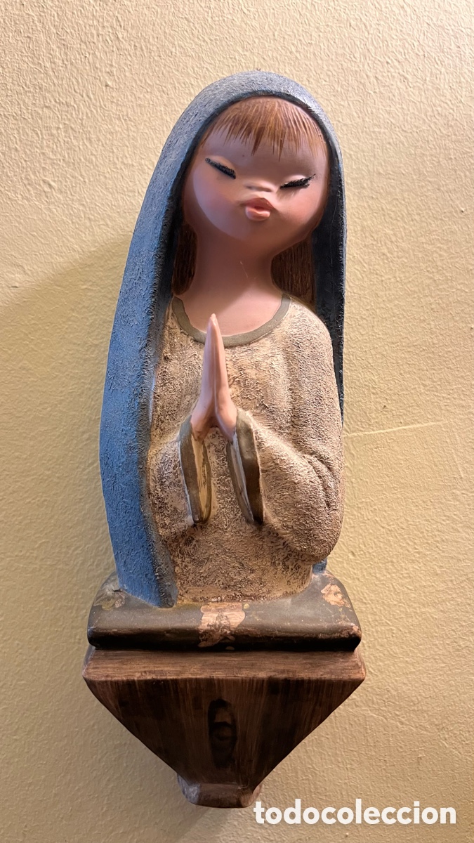 Antig&uuml;edades: ANTIGUA VIRGEN EN ESCAYOLA - Foto 1