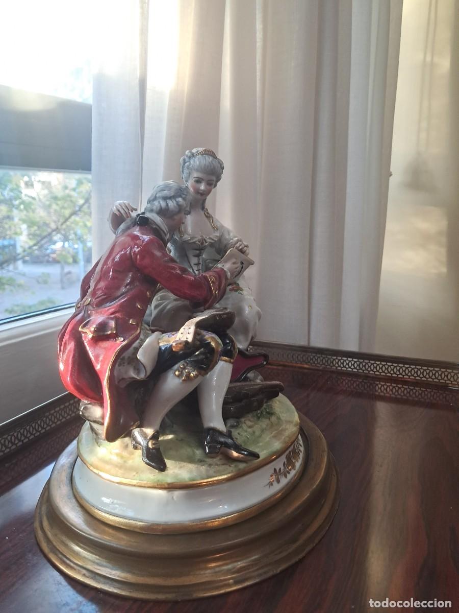 Antiquit&auml;ten: Figura pareja rom&aacute;ntica porcelana antigua