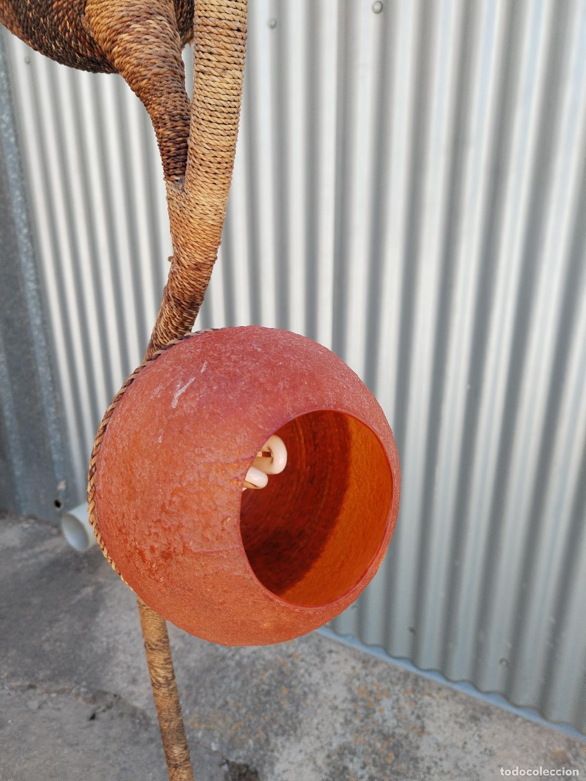 Antig&uuml;edades: lampara de pie etnica tres globos - Foto 6
