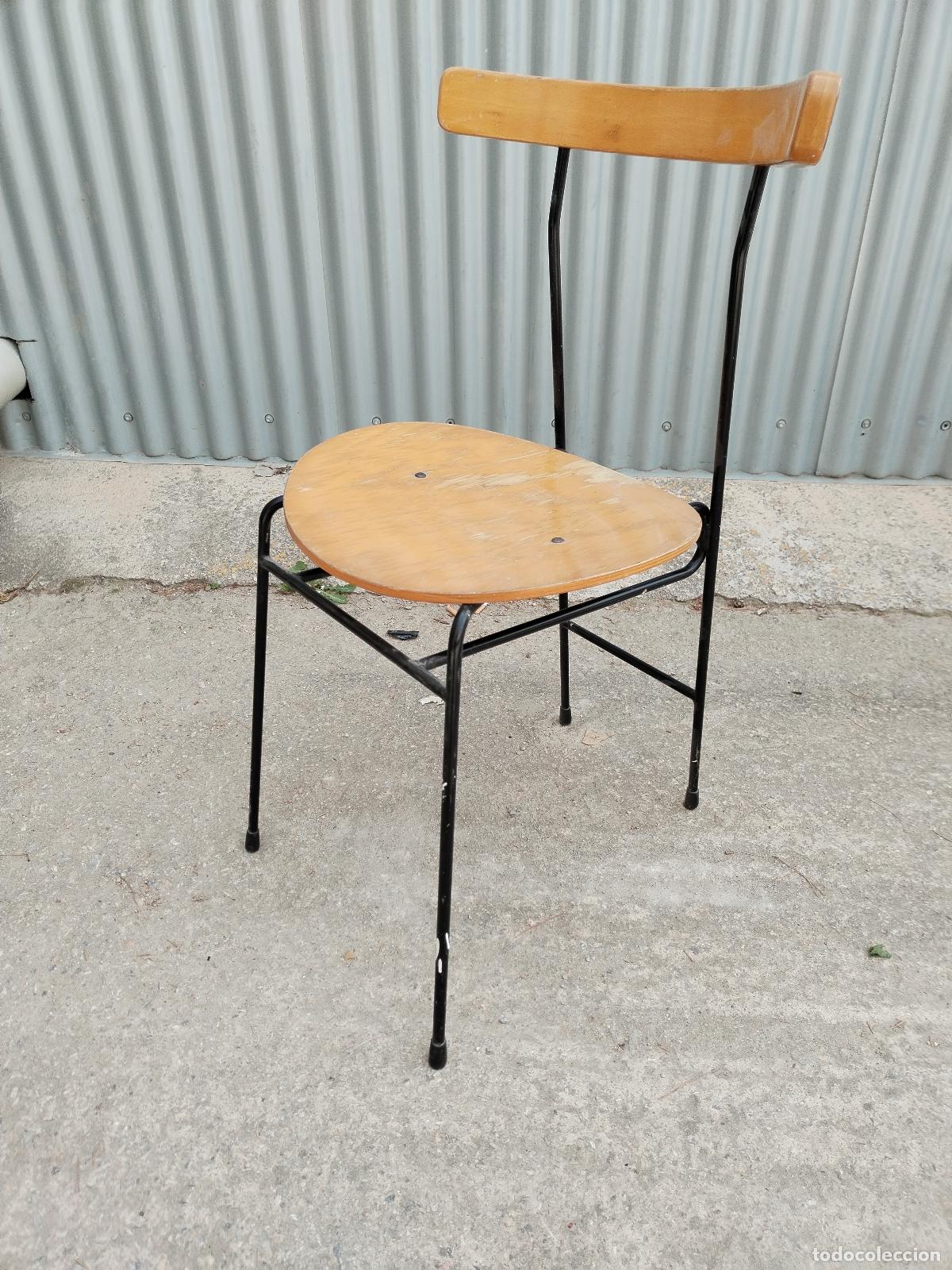 Antig&uuml;edades: silla de hierro y madera de arce - Foto 3