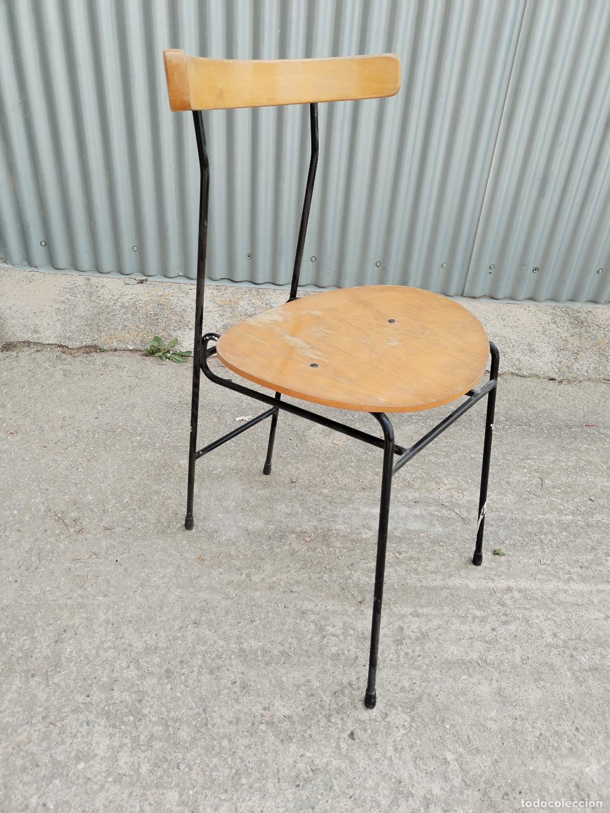 Antig&uuml;edades: silla de hierro y madera de arce - Foto 4