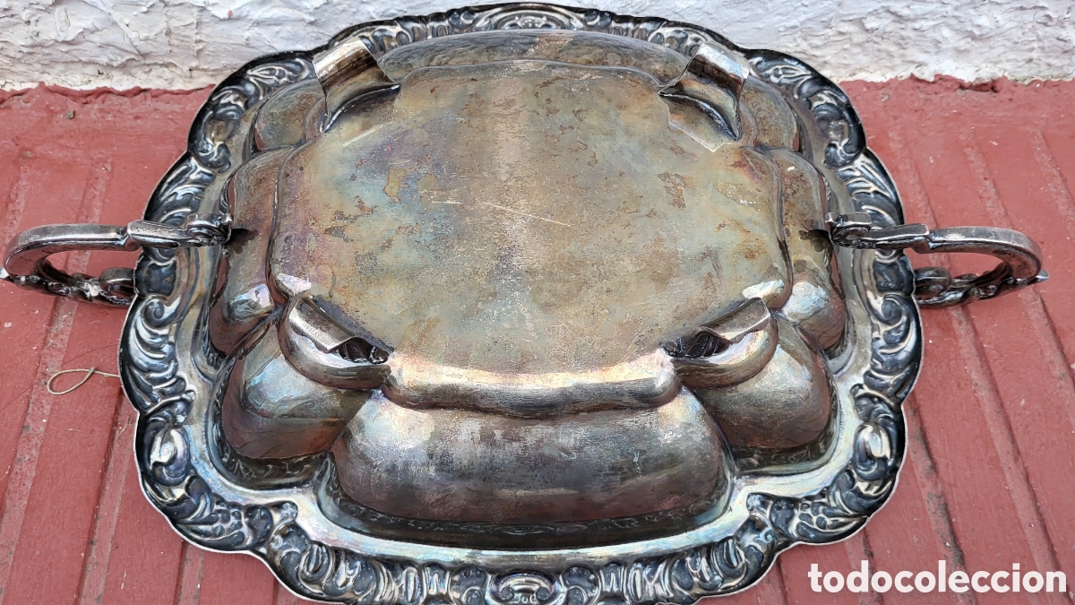 Antig&uuml;edades: Bandeja antigua o centro de mesa - Foto 3