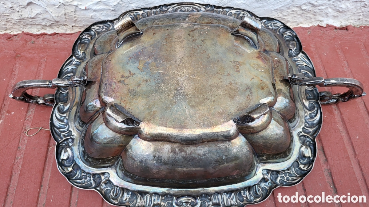 Antig&uuml;edades: Bandeja antigua o centro de mesa - Foto 4