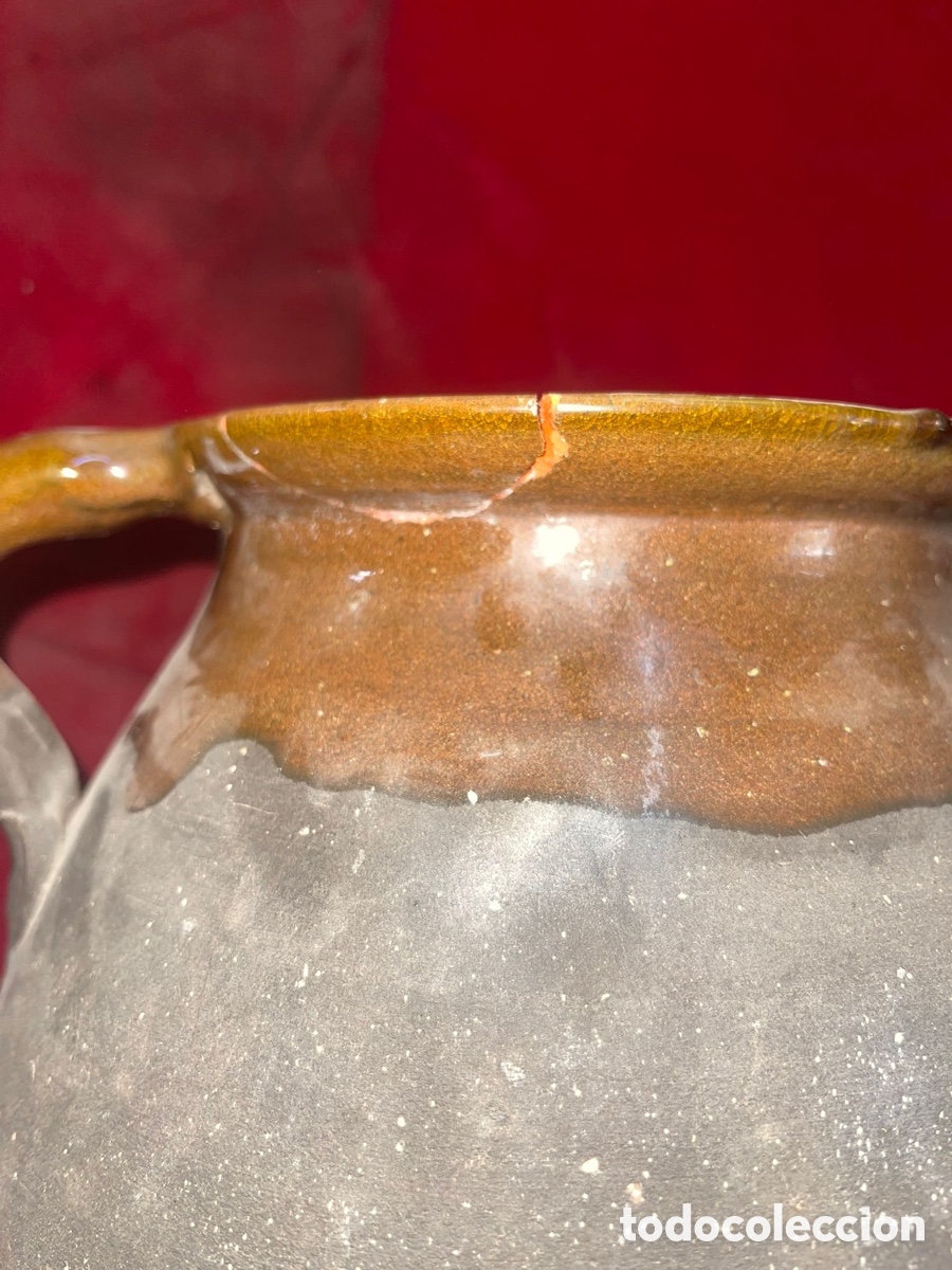 Antig&uuml;edades: Puchero de barro marr&oacute;n - Foto 4