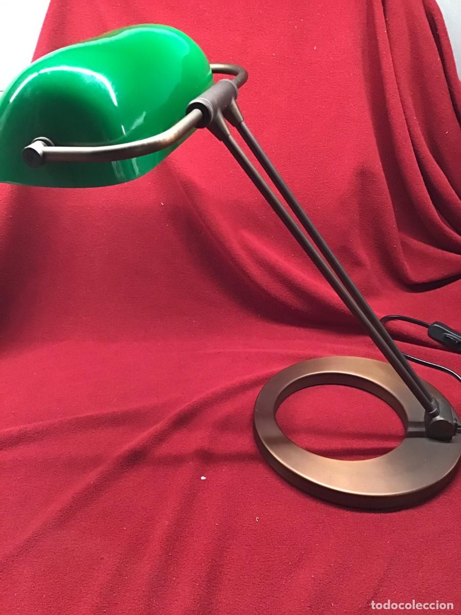 Antig&uuml;edades: LAMPARA DE MESA, CON TULIPA DE OPALINA. LEER DESCRIPCI&Oacute;N - Foto 1