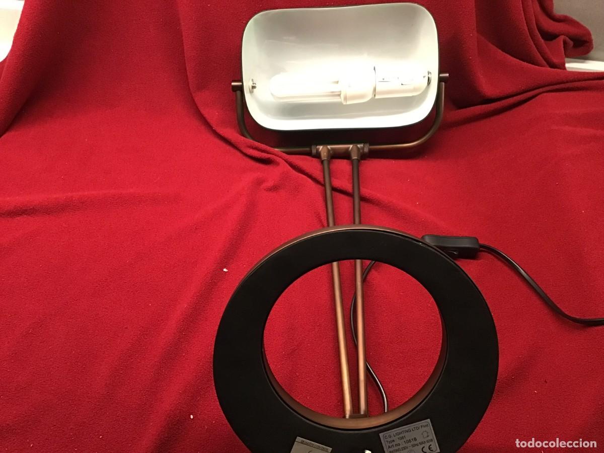 Antig&uuml;edades: LAMPARA DE MESA, CON TULIPA DE OPALINA. LEER DESCRIPCI&Oacute;N - Foto 3