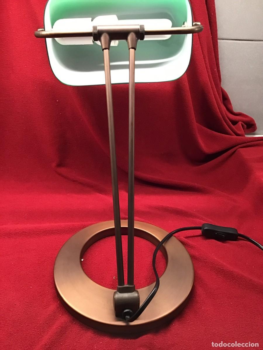 Antig&uuml;edades: LAMPARA DE MESA, CON TULIPA DE OPALINA. LEER DESCRIPCI&Oacute;N - Foto 10