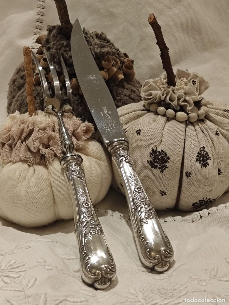 Antig&uuml;edades: Cubiertos trinchar plata francesa - Foto 3