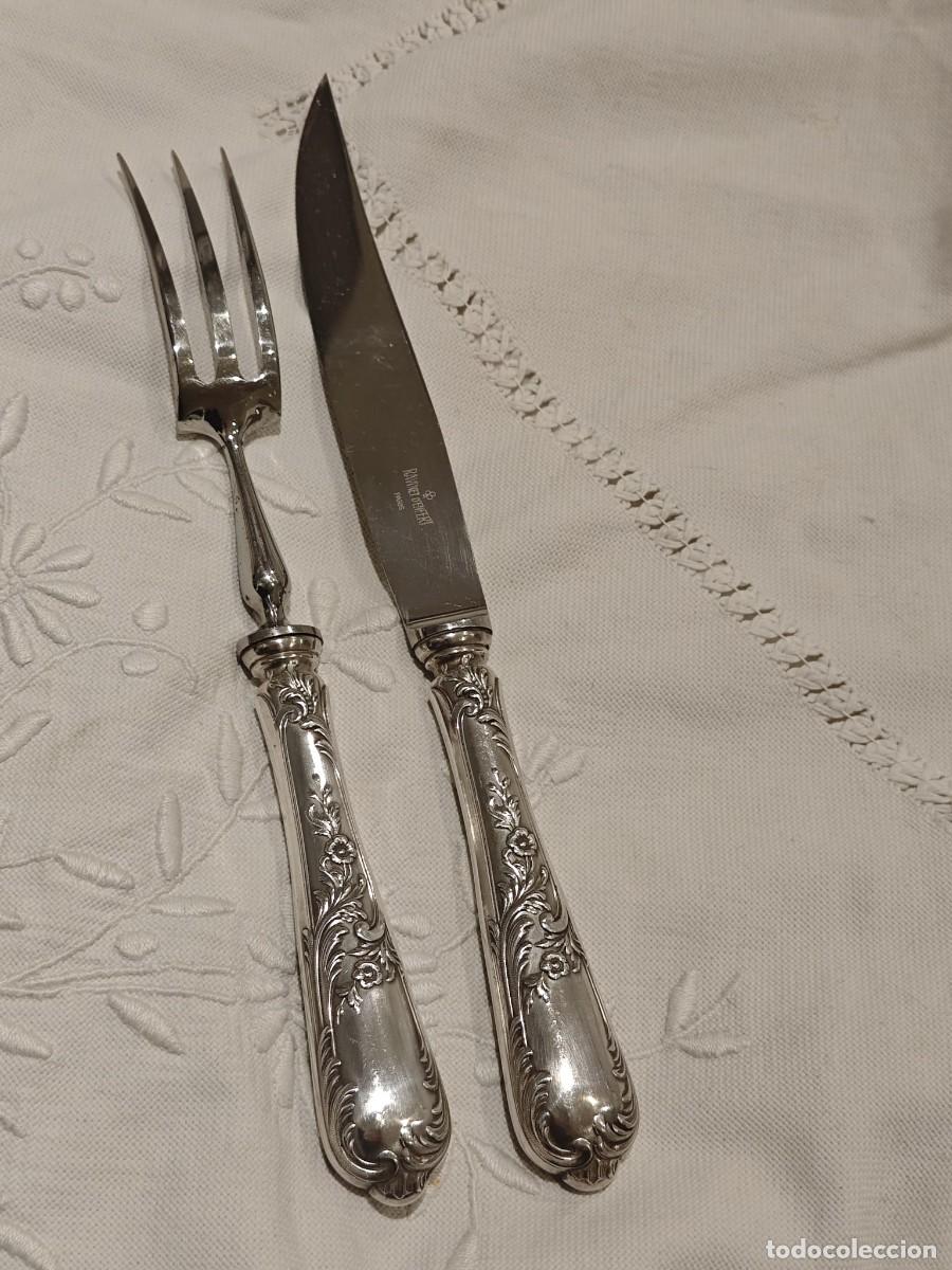 Antig&uuml;edades: Cubiertos trinchar plata francesa - Foto 7