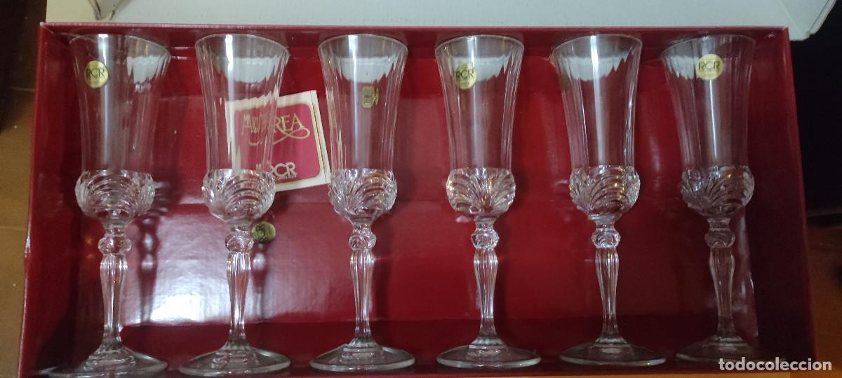 Antig&uuml;edades: Copas de cristal marca Aurea - Foto 1