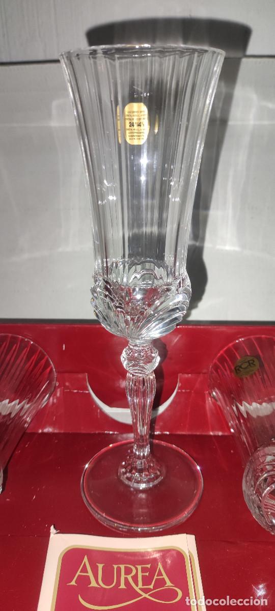 Antig&uuml;edades: Copas de cristal marca Aurea - Foto 2