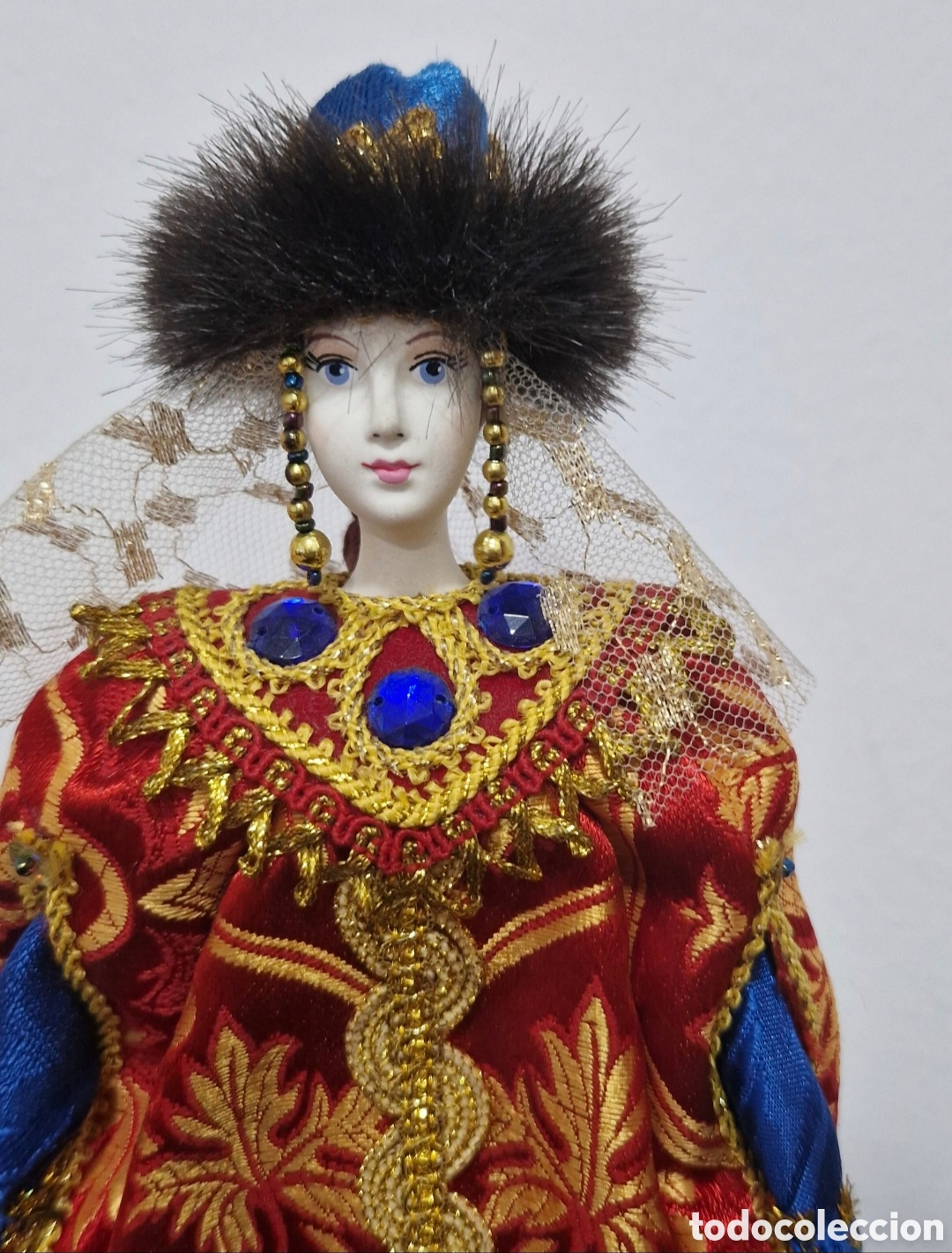 Antig&uuml;edades: Mu&ntilde;eca de porcelana vestida de &eacute;poca - Foto 2