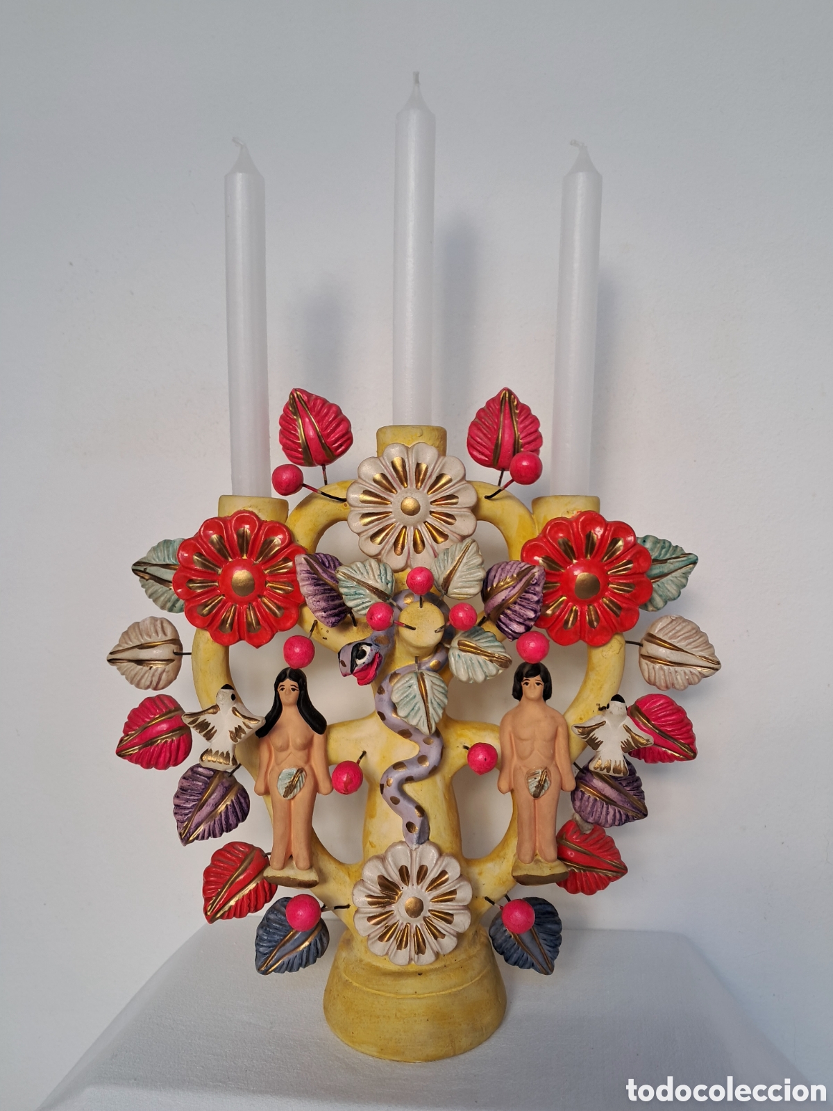 Antig&uuml;edades: CANDELABRO ARBOL DE LA VIDA - Foto 3