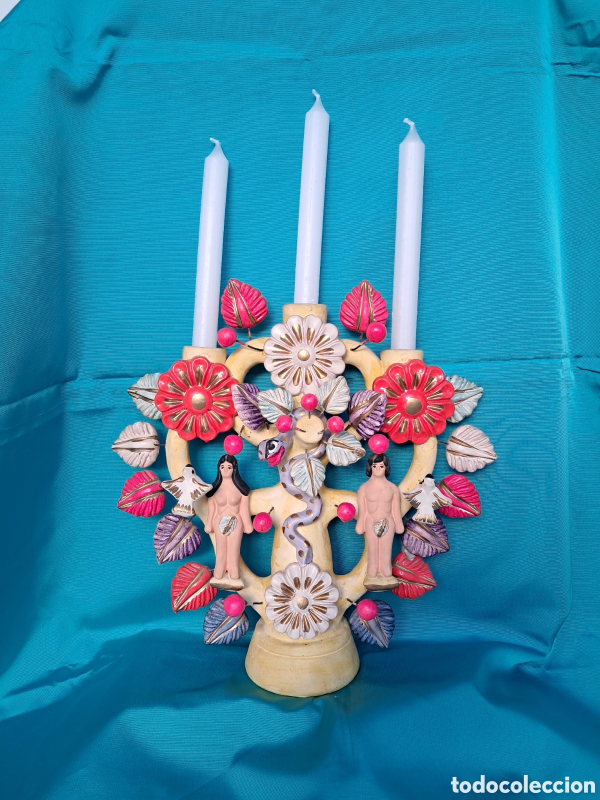 Antig&uuml;edades: CANDELABRO ARBOL DE LA VIDA - Foto 5