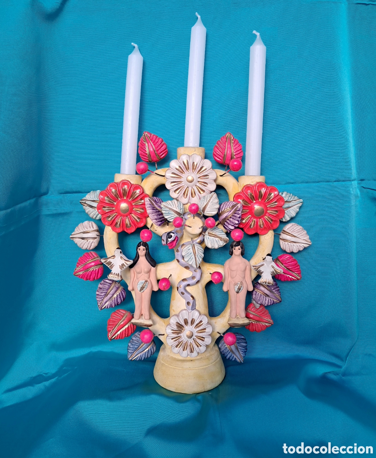 Antig&uuml;edades: CANDELABRO ARBOL DE LA VIDA - Foto 1
