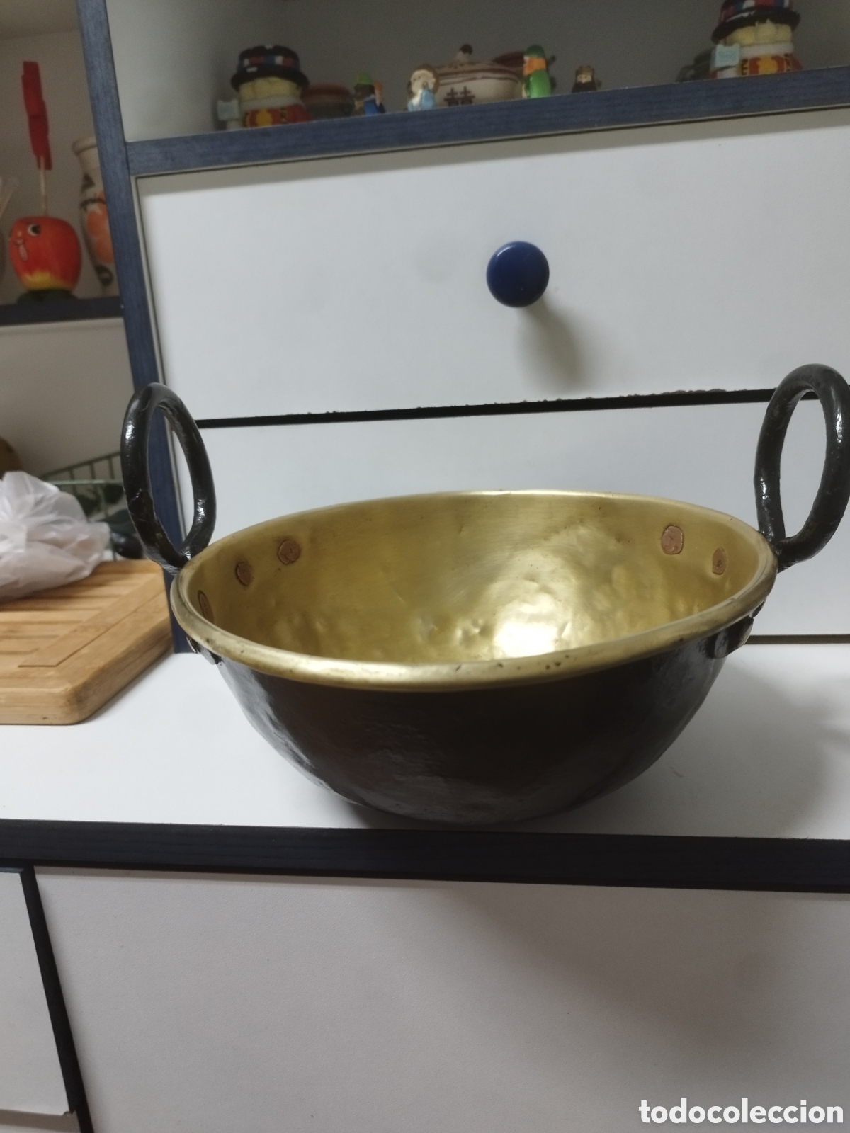 Antig&uuml;edades: Perol cazuela lat&oacute;n diametro 23 - Foto 1