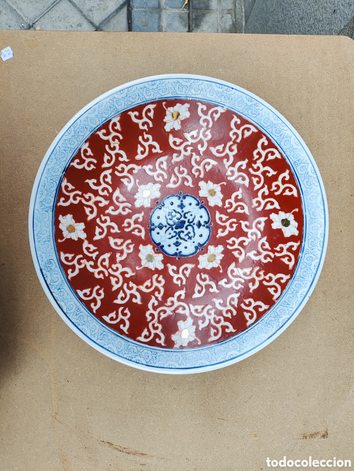 Antigüedades: PLATO PORCELANA CHINA CON CARACTERES