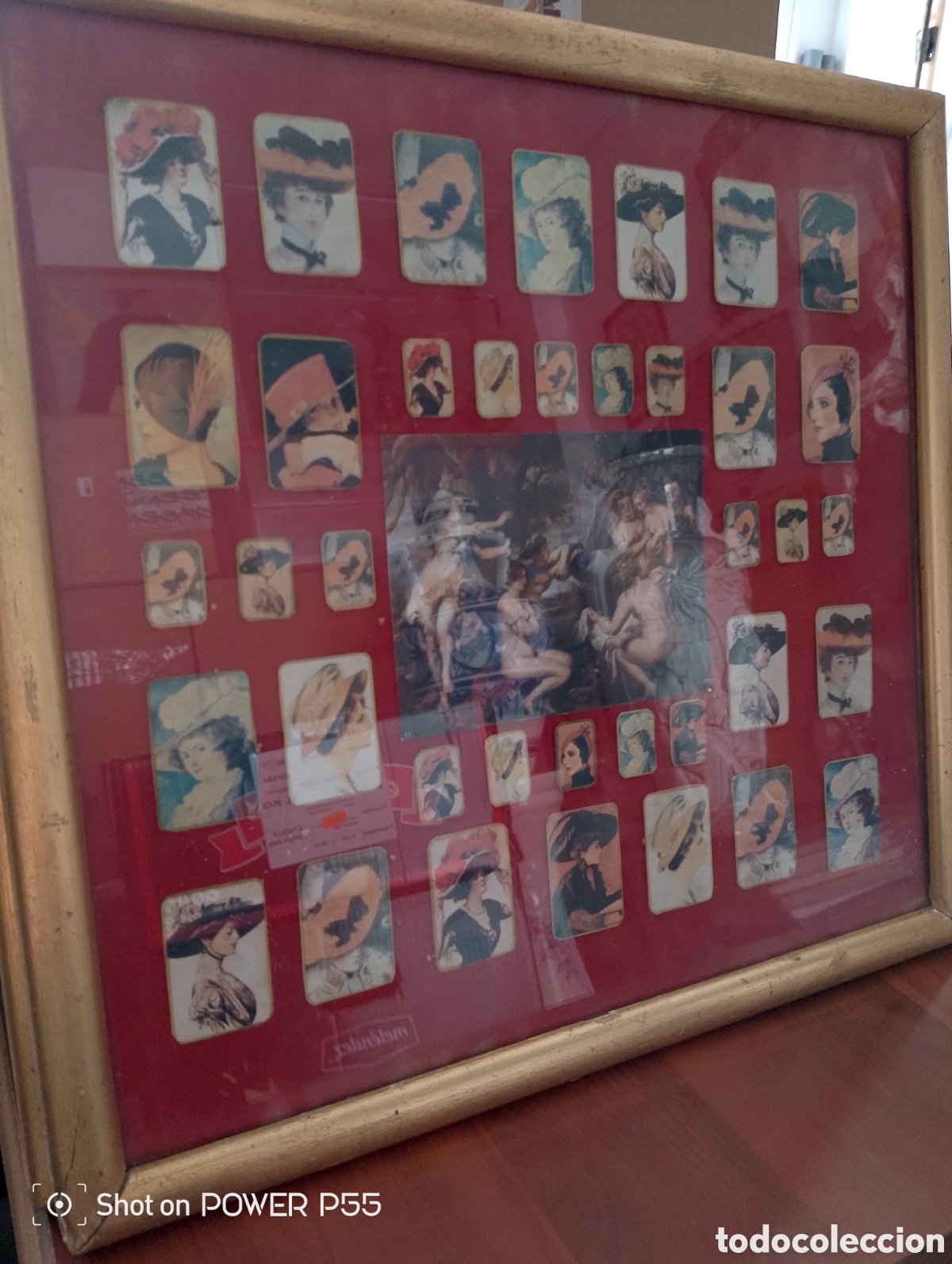 Antiquit&eacute;s: Cuadro de cromos antiguos