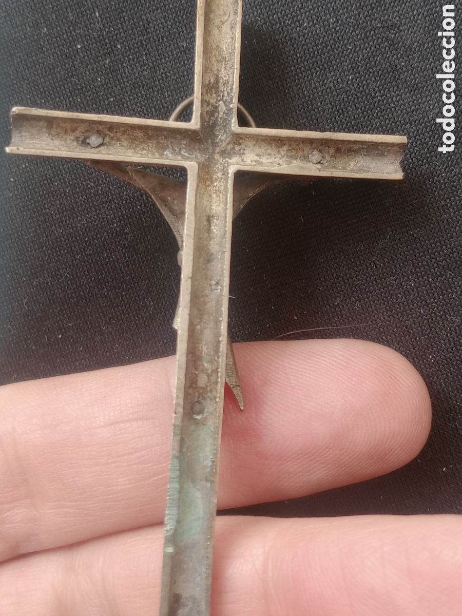 Antig&uuml;edades: Cruz de plata antigua - Foto 3