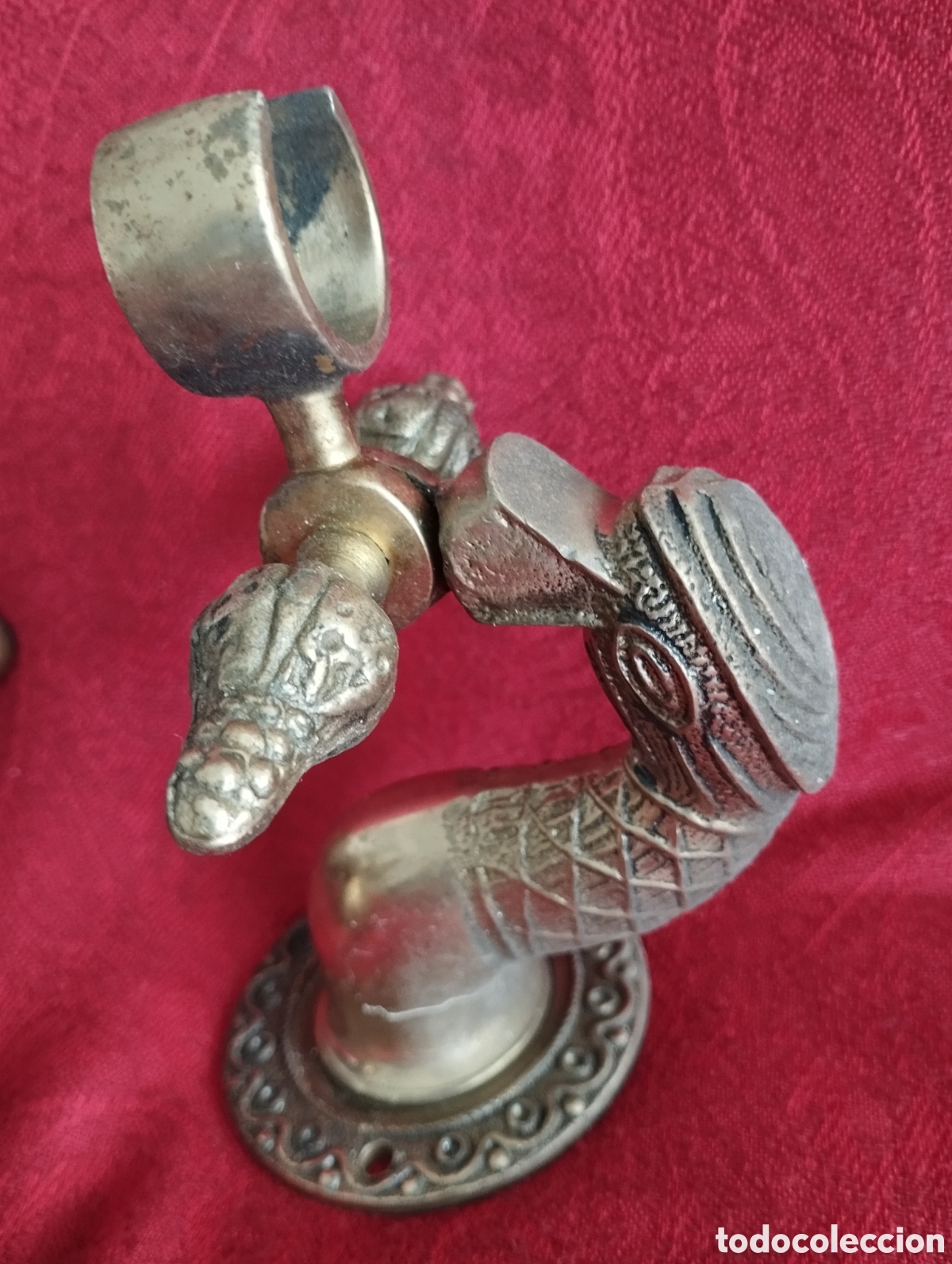 Antig&uuml;edades: Antiguo Grifo y Soporte Bronce. - Foto 7