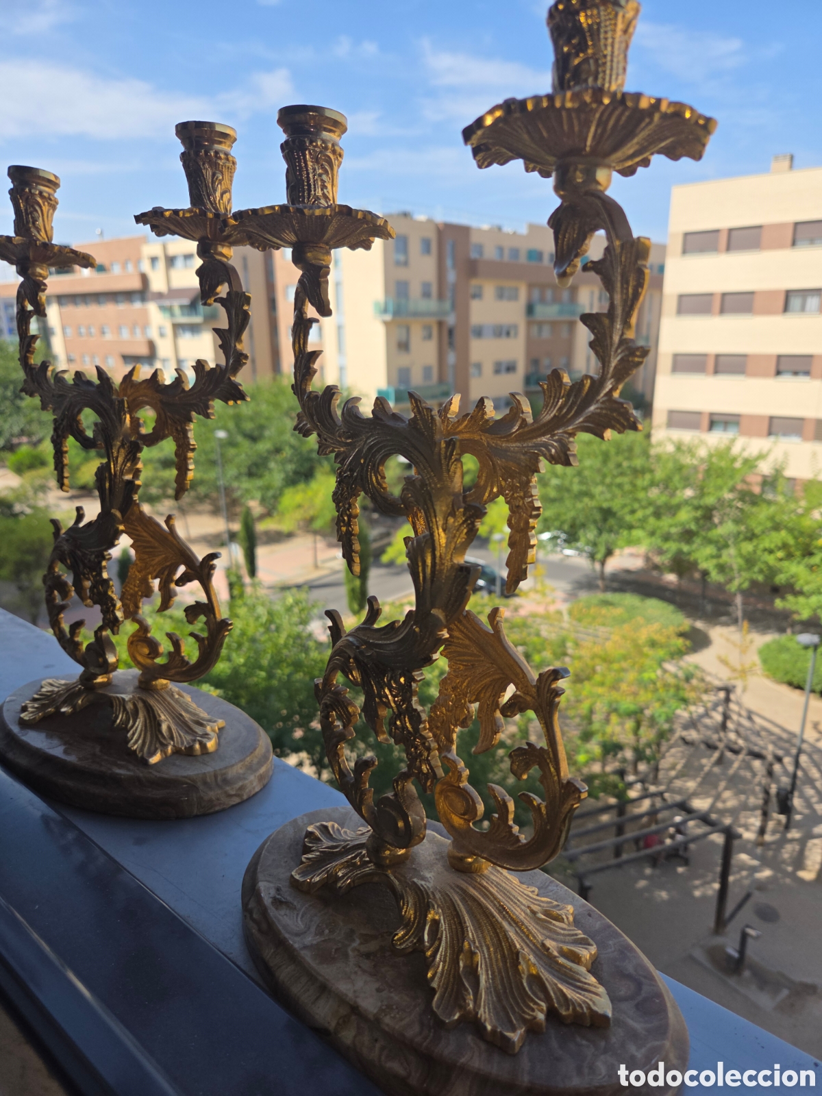 Antig&uuml;edades: D&uacute;o de candelabros antiguos - Foto 5