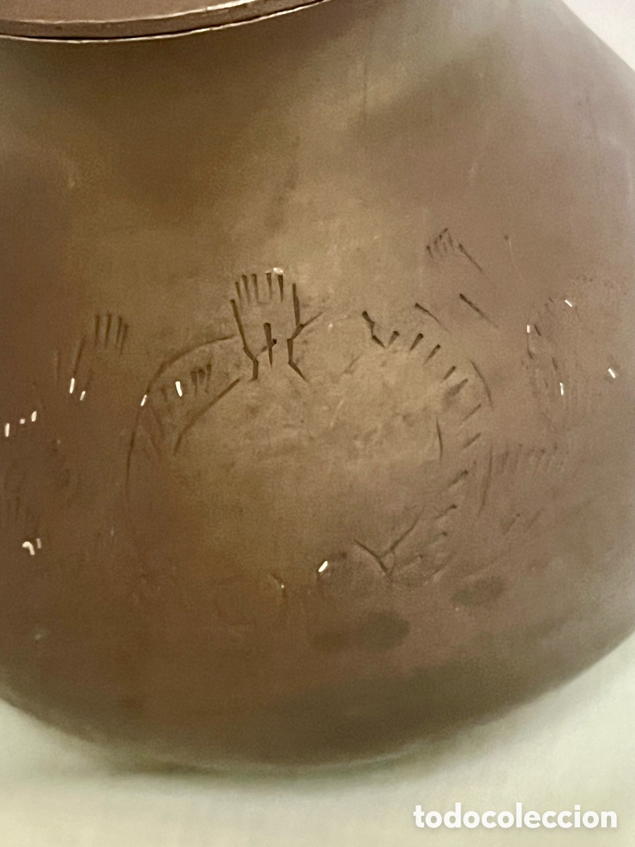 Antig&uuml;edades: ANTIGUA TETERA DE BRONCE CON MANGO MADERA - Foto 13