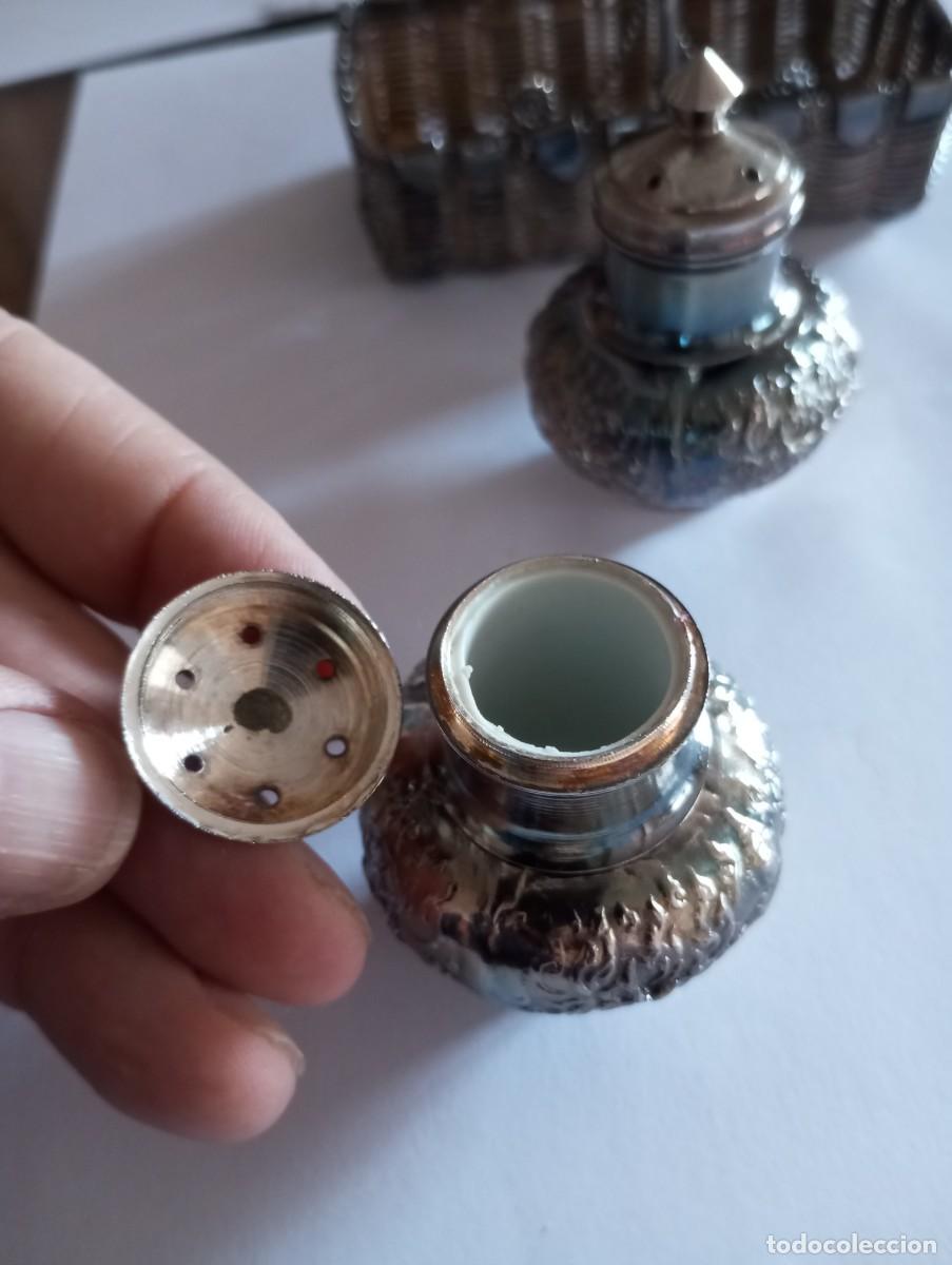 Antig&uuml;edades: JUEGO DE SALEROS DE PLATA - Foto 6