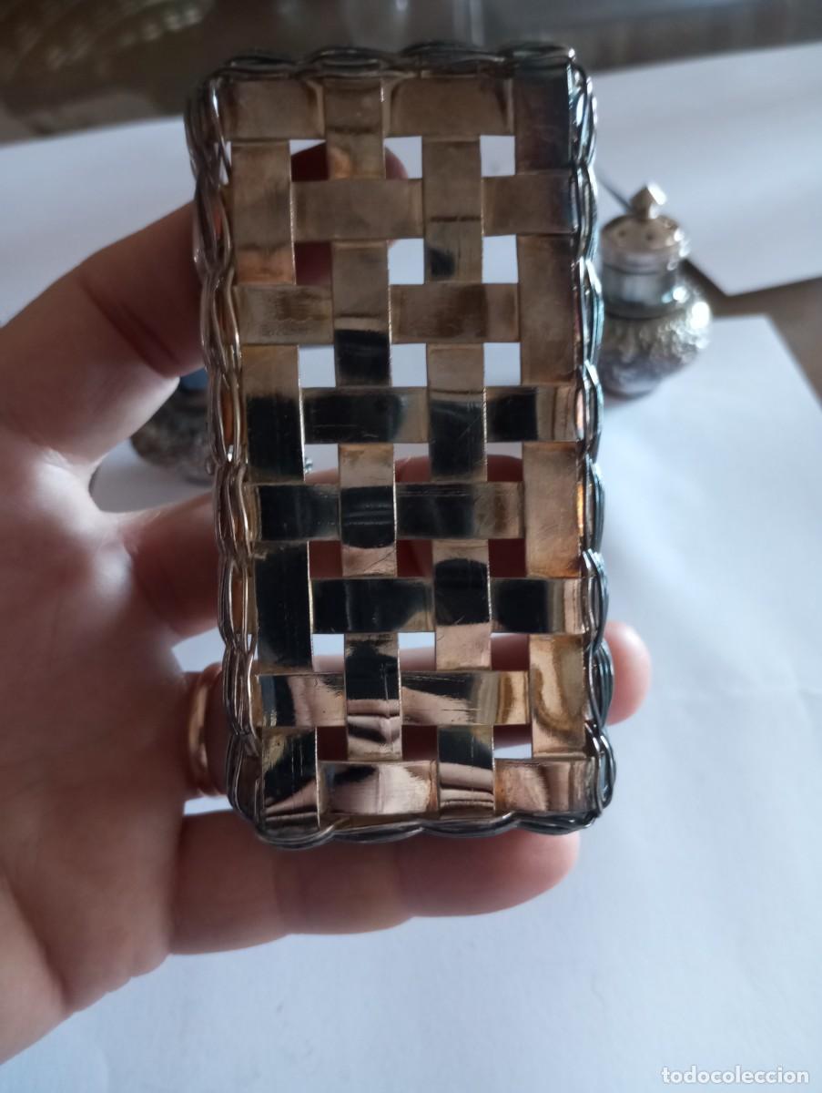 Antig&uuml;edades: JUEGO DE SALEROS DE PLATA - Foto 13