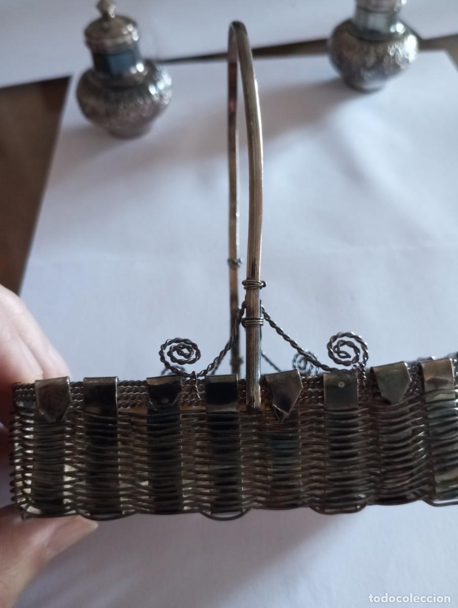 Antig&uuml;edades: JUEGO DE SALEROS DE PLATA - Foto 14