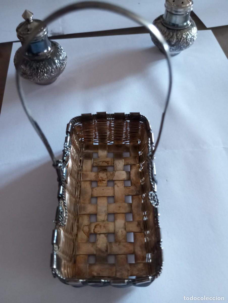 Antig&uuml;edades: JUEGO DE SALEROS DE PLATA - Foto 15