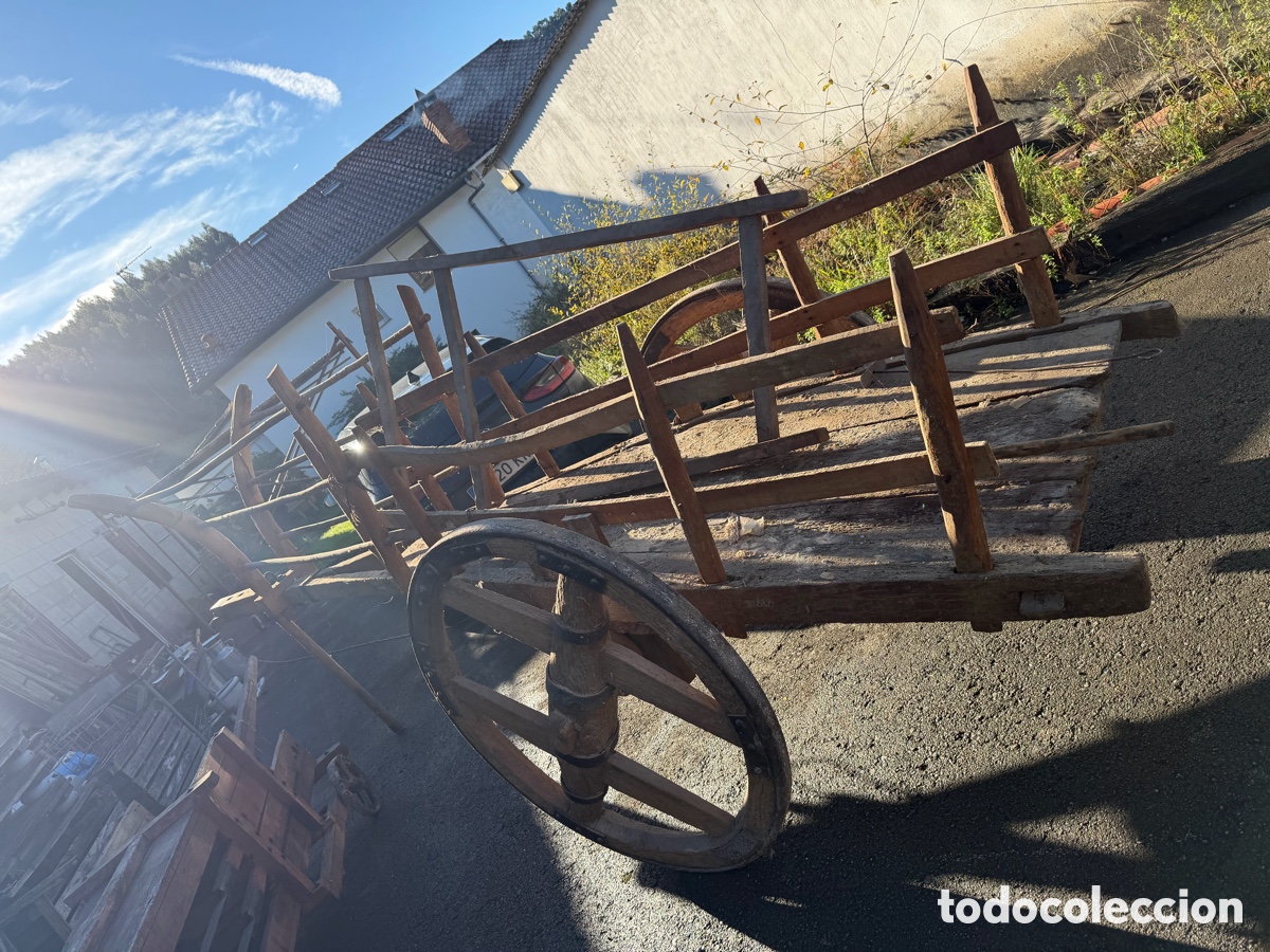Antig&uuml;edades: Carro antiguo de madera para vacas - Foto 3