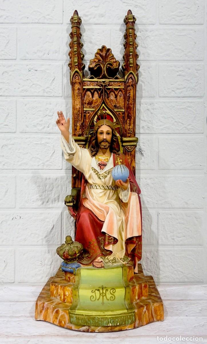 Antig&uuml;edades: Sagrado Coraz&oacute;n de Jes&uacute;s entronizado, - Foto 1