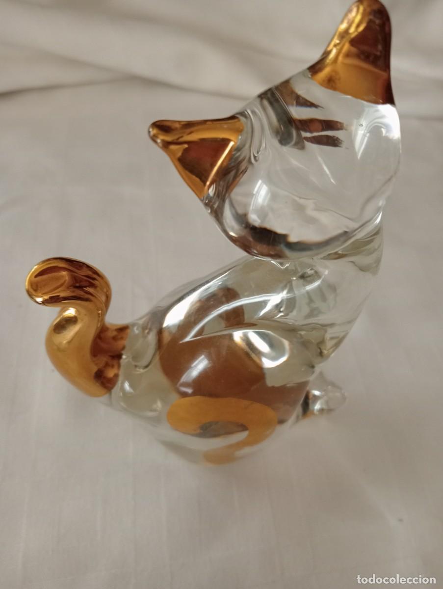 Antig&uuml;edades: FIGURA DE GATO DE CRISTAL DE MURANO - Foto 3