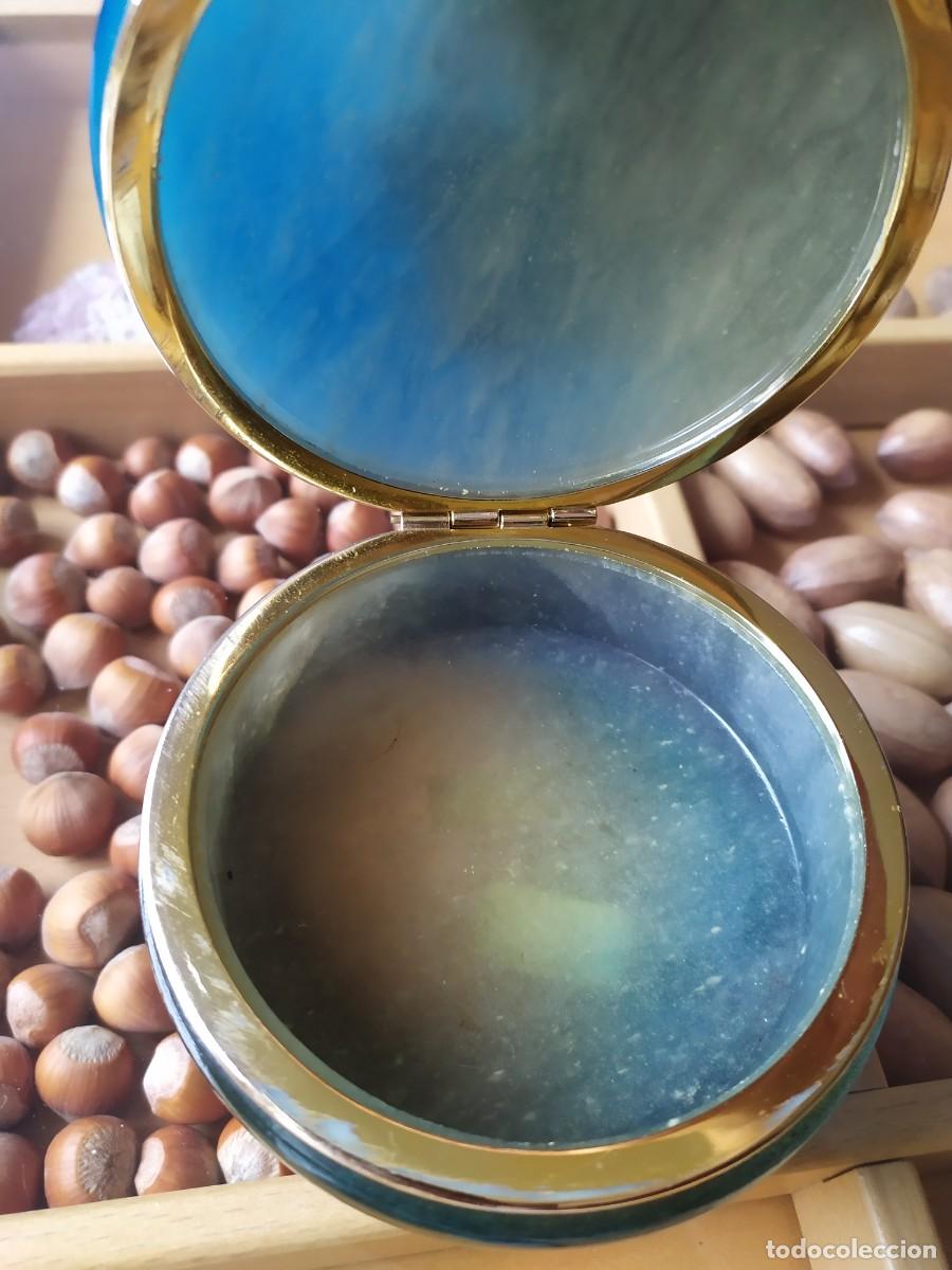 Antig&uuml;edades: Caja Alabastro Azul, joyero - Foto 2
