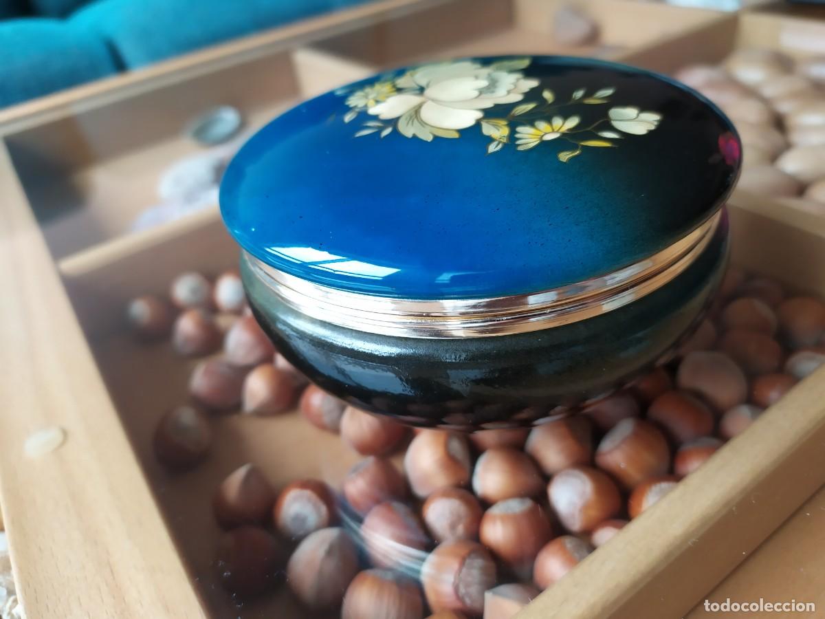 Antig&uuml;edades: Caja Alabastro Azul, joyero - Foto 4