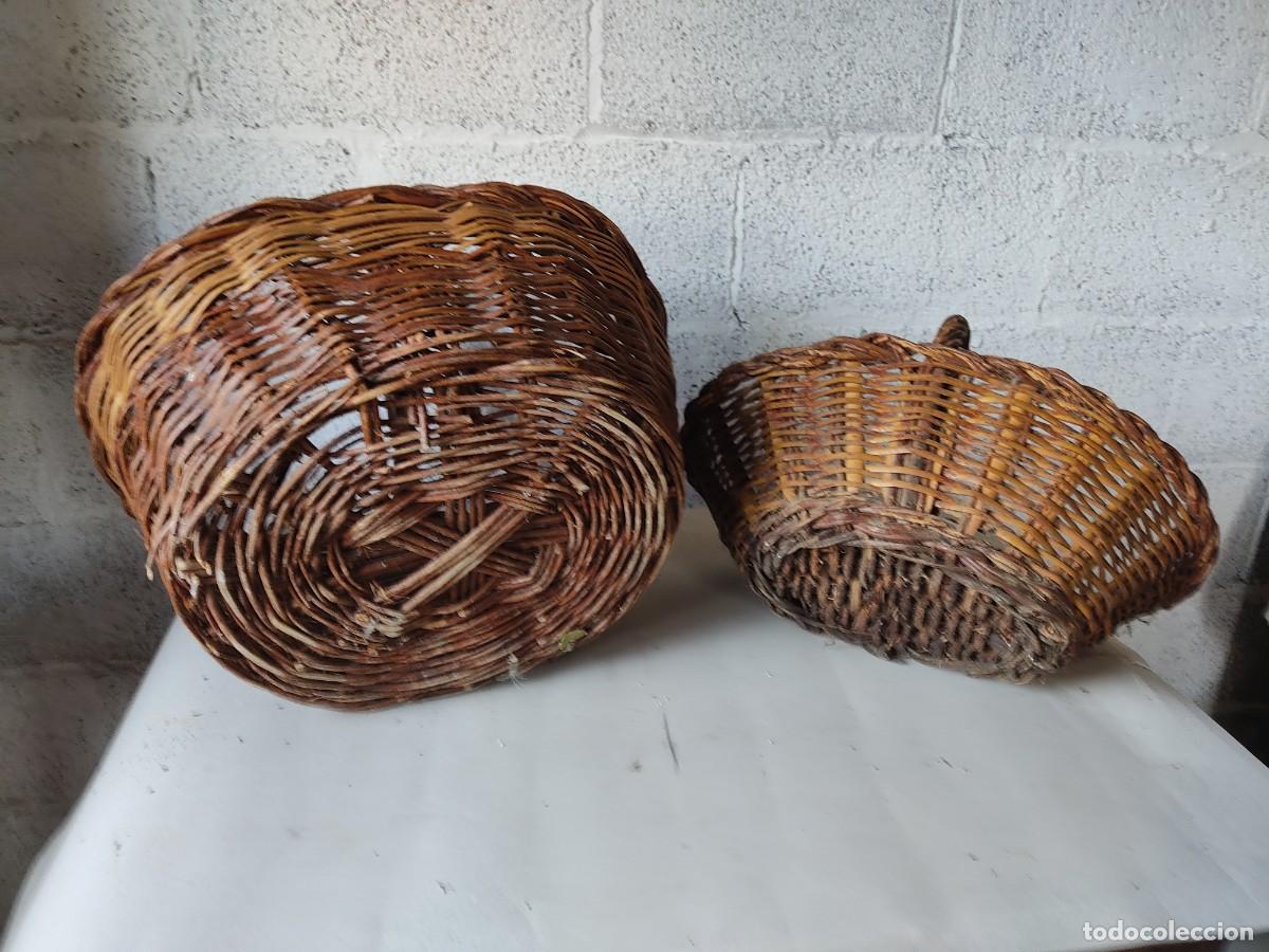 Antig&uuml;edades: CESTAS DE MIMBRE : lote de 2 - Foto 3