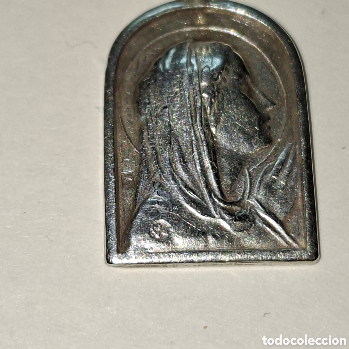 Antig&uuml;edades: ANTIGUA MEDALLA DE PLATA VIRGEN - Foto 2