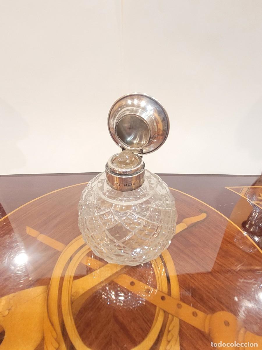 Antig&uuml;edades: Perfumera frasco cristal tallado - Foto 2
