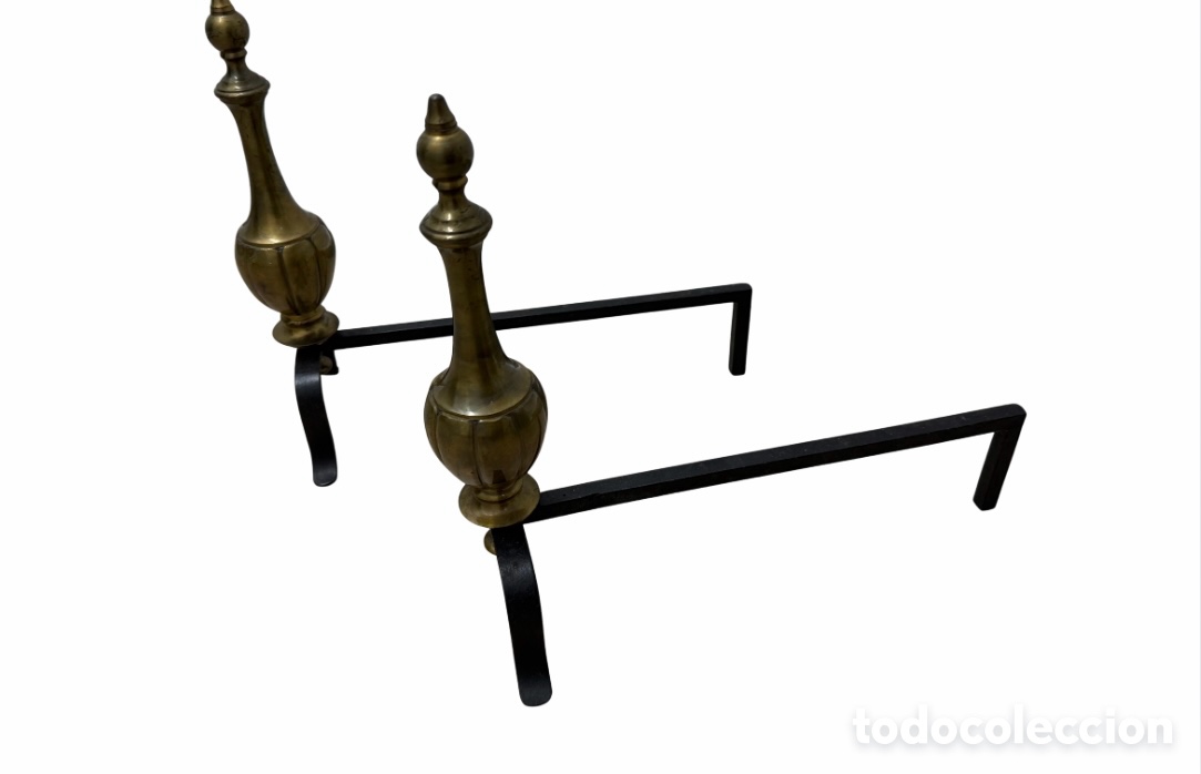 Antig&uuml;edades: Antiguos morillos de bronce y forjado - Foto 2