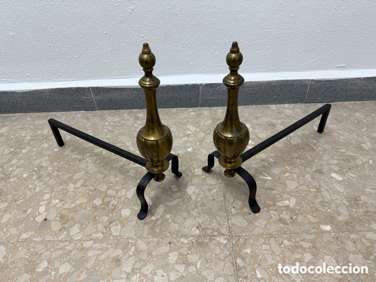 Antig&uuml;edades: Antiguos morillos de bronce y forjado - Foto 3