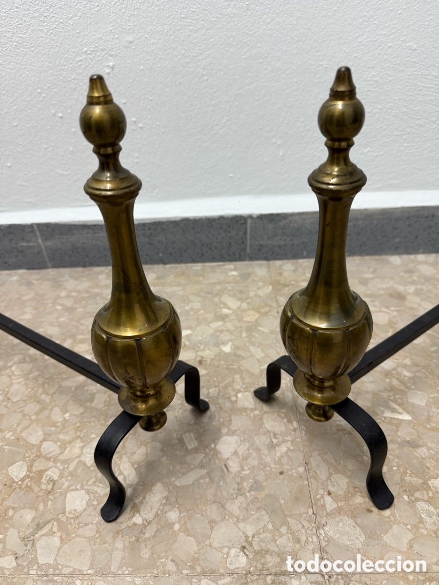 Antig&uuml;edades: Antiguos morillos de bronce y forjado - Foto 4