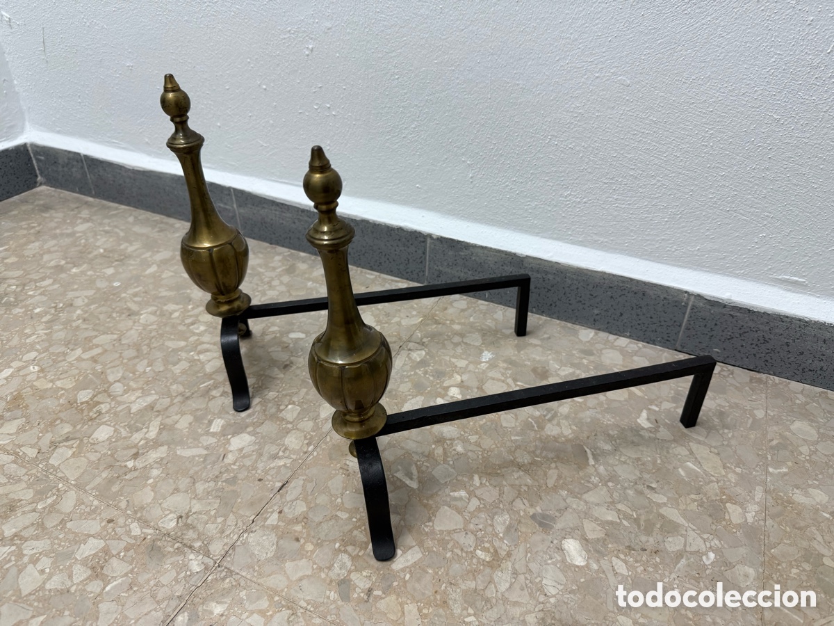 Antig&uuml;edades: Antiguos morillos de bronce y forjado - Foto 6
