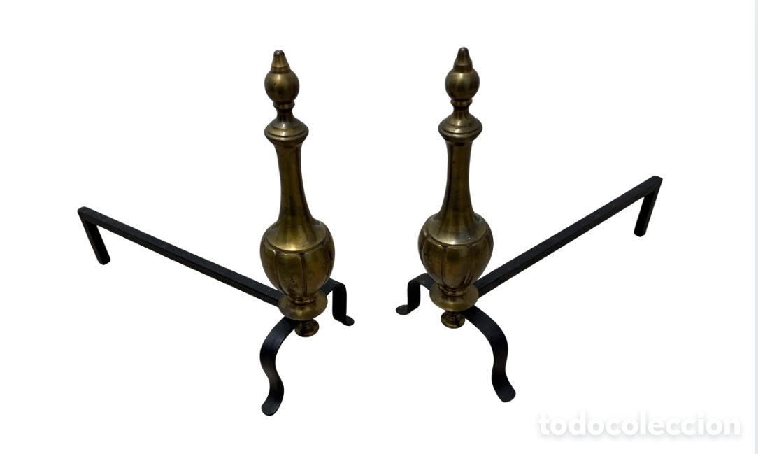 Antig&uuml;edades: Antiguos morillos de bronce y forjado - Foto 1