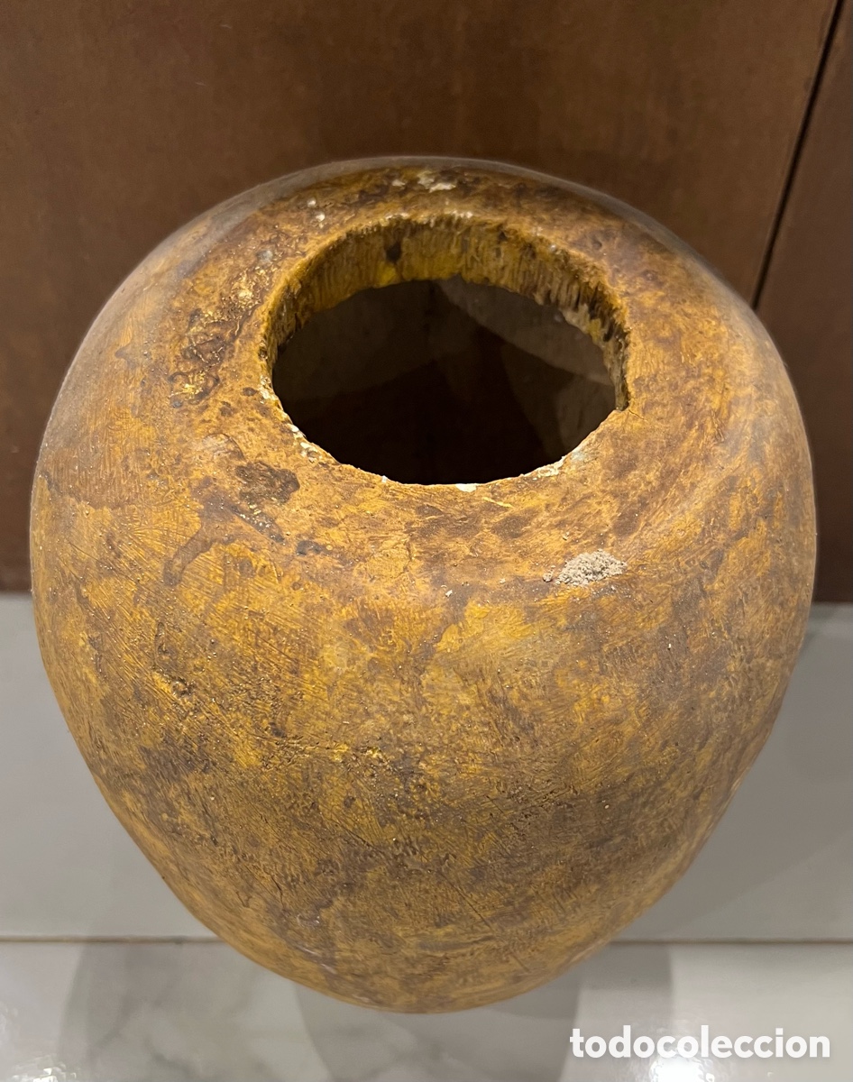 Antig&uuml;edades: Vasos Canopes de madera policromada - Foto 17