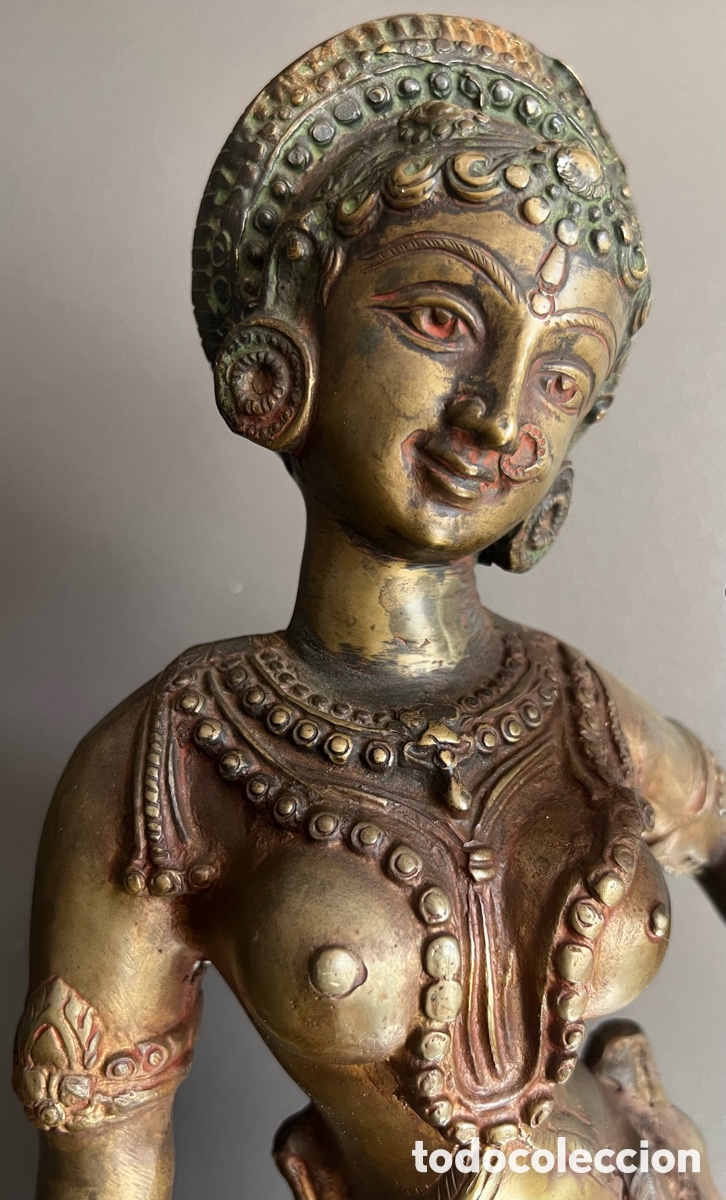 Antig&uuml;edades: Estatua de la diosa Parvati - bronce macizo - Foto 4