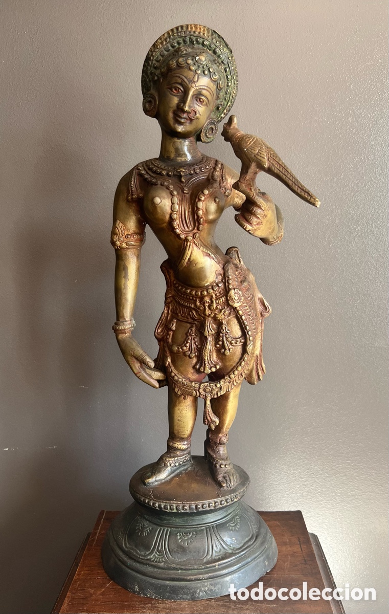 Antig&uuml;edades: Estatua de la diosa Parvati - bronce macizo - Foto 5
