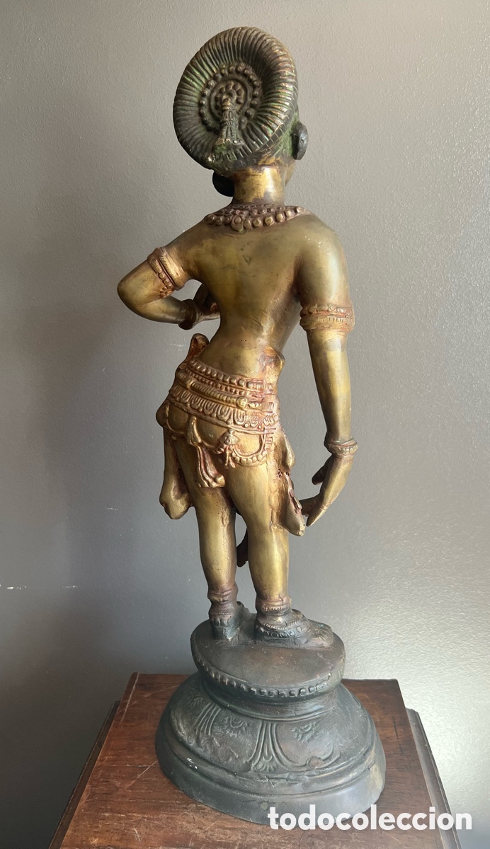 Antig&uuml;edades: Estatua de la diosa Parvati - bronce macizo - Foto 10