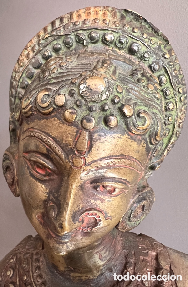 Antig&uuml;edades: Estatua de la diosa Parvati - bronce macizo - Foto 11