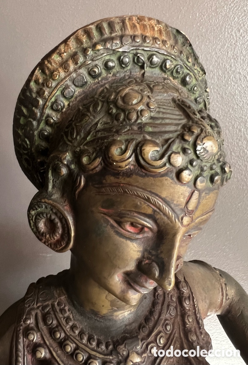Antig&uuml;edades: Estatua de la diosa Parvati - bronce macizo - Foto 15