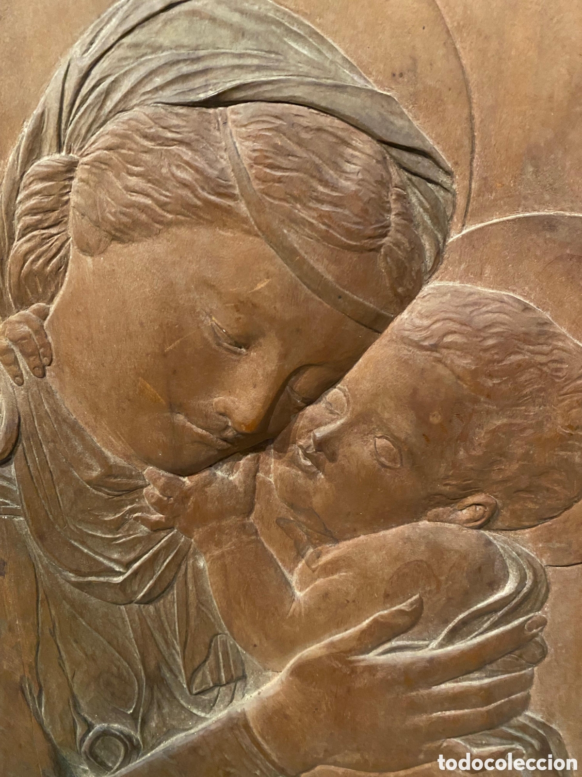 Antig&uuml;edades: Relieve virgen con ni&ntilde;o - Foto 2